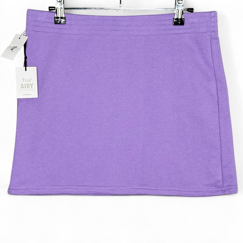Tna Womens Airy‎ Fleece Perfect Mini Skirt Size M Purple Lightweight Athleisure